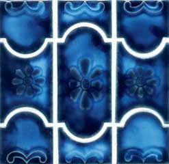botanical marble royal blue pool tile